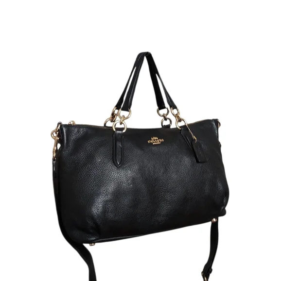 Coach Ally Leather Zip Shoulder Satchel Great Condition F30565 - Picture 2 of 9